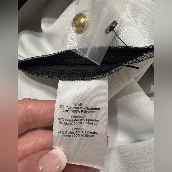 Halston Heritage Black Midi Sheath Dress with Pink Floral Detail NWOT SIZE 6 - Picture 5 of 8